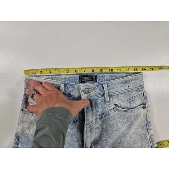 NWT NEW Abercrombie And Fitch Simone high rise ankle 26 S SHORT vintage wash - Picture 5 of 7